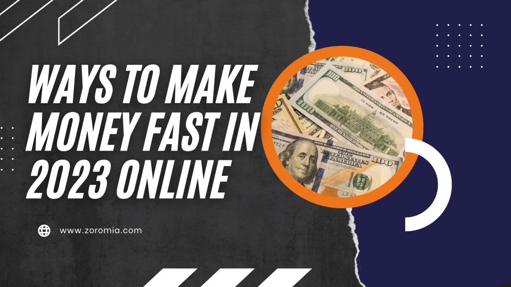 Ways to make online money online fast